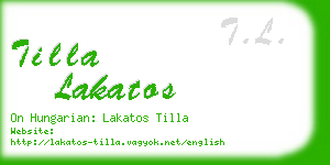 tilla lakatos business card